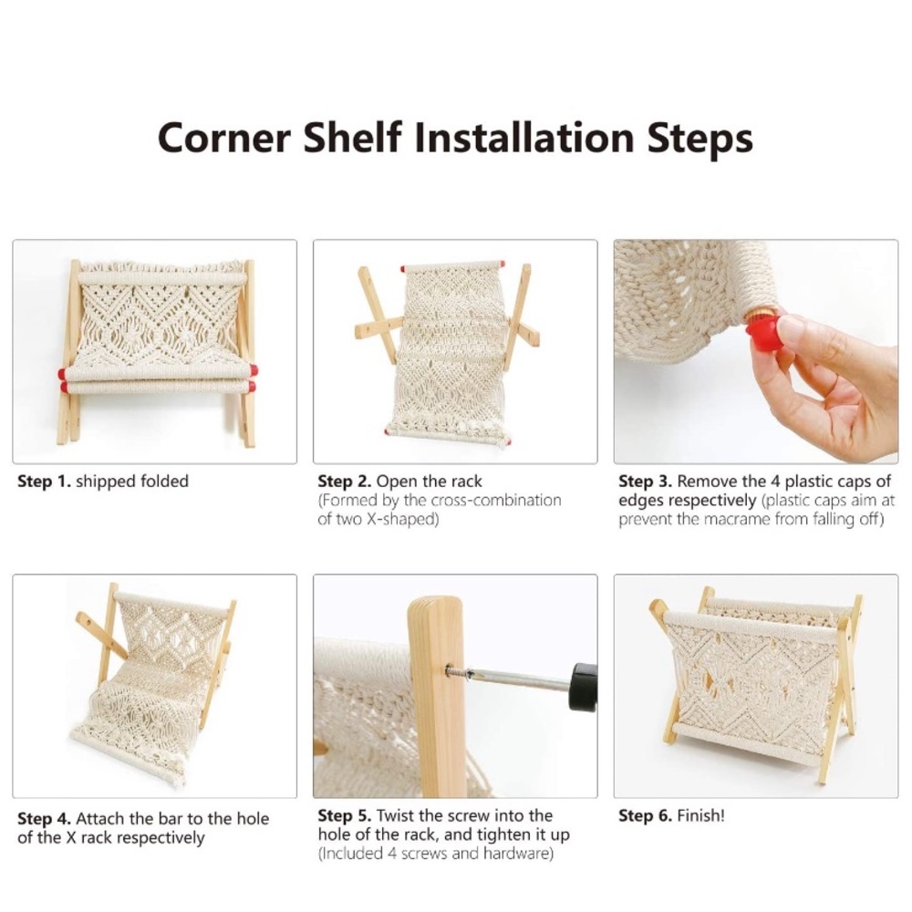 Magazine Rack Small Boho Storage Basket - Picture 2 of 5